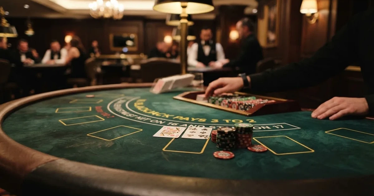 Zaruri roșii pe marginea unei mese de craps, sub o lumină verzuie — live blackjack în românia
